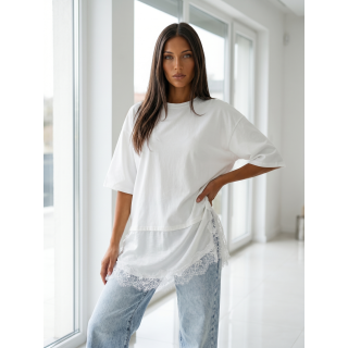 T-shirt long Gala - Blanc
