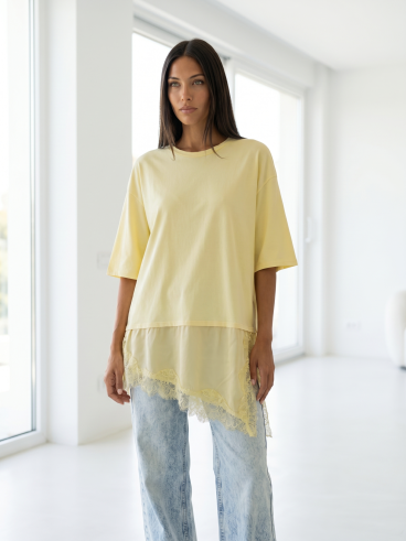 T-shirt long Gala - Jaune