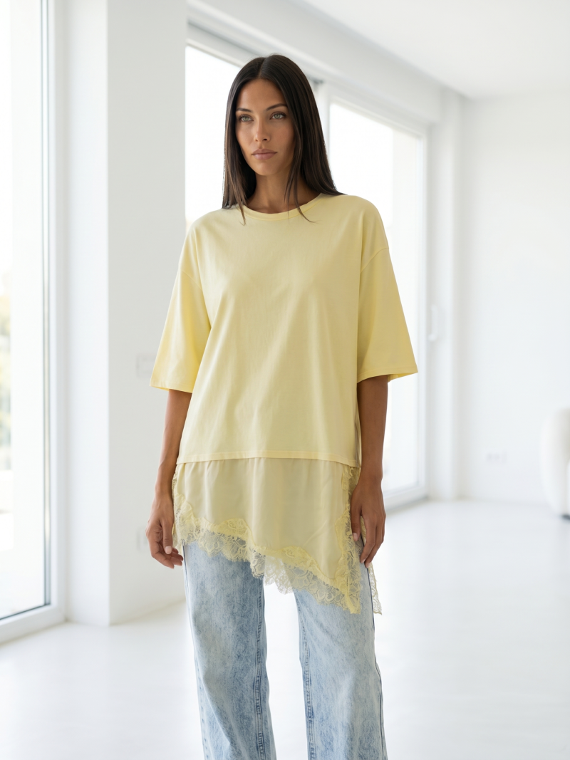 T-shirt long Gala - Jaune