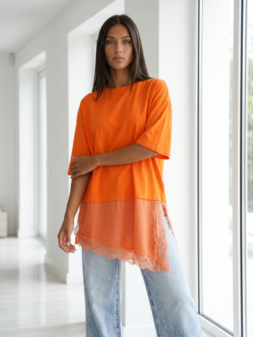 T-shirt long Gala - Orange