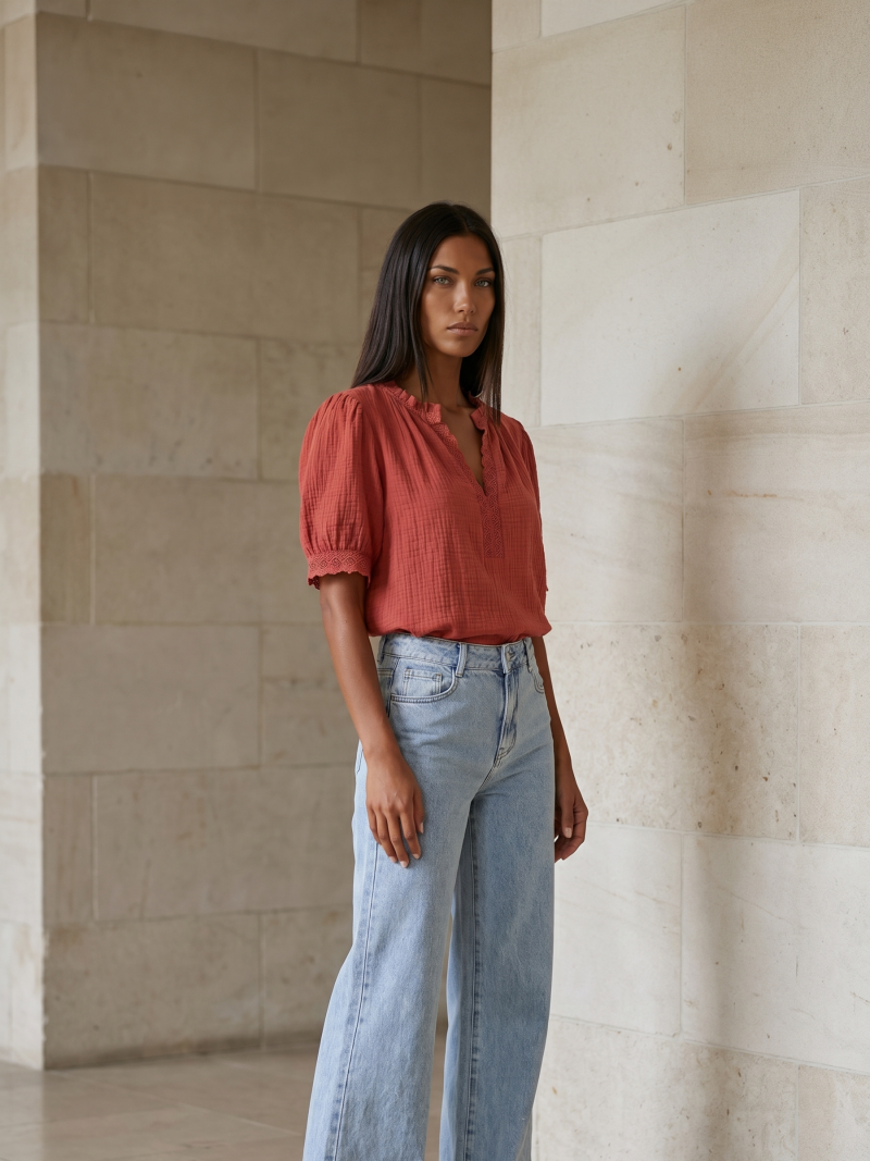 Blouse Farrah - Terracotta
