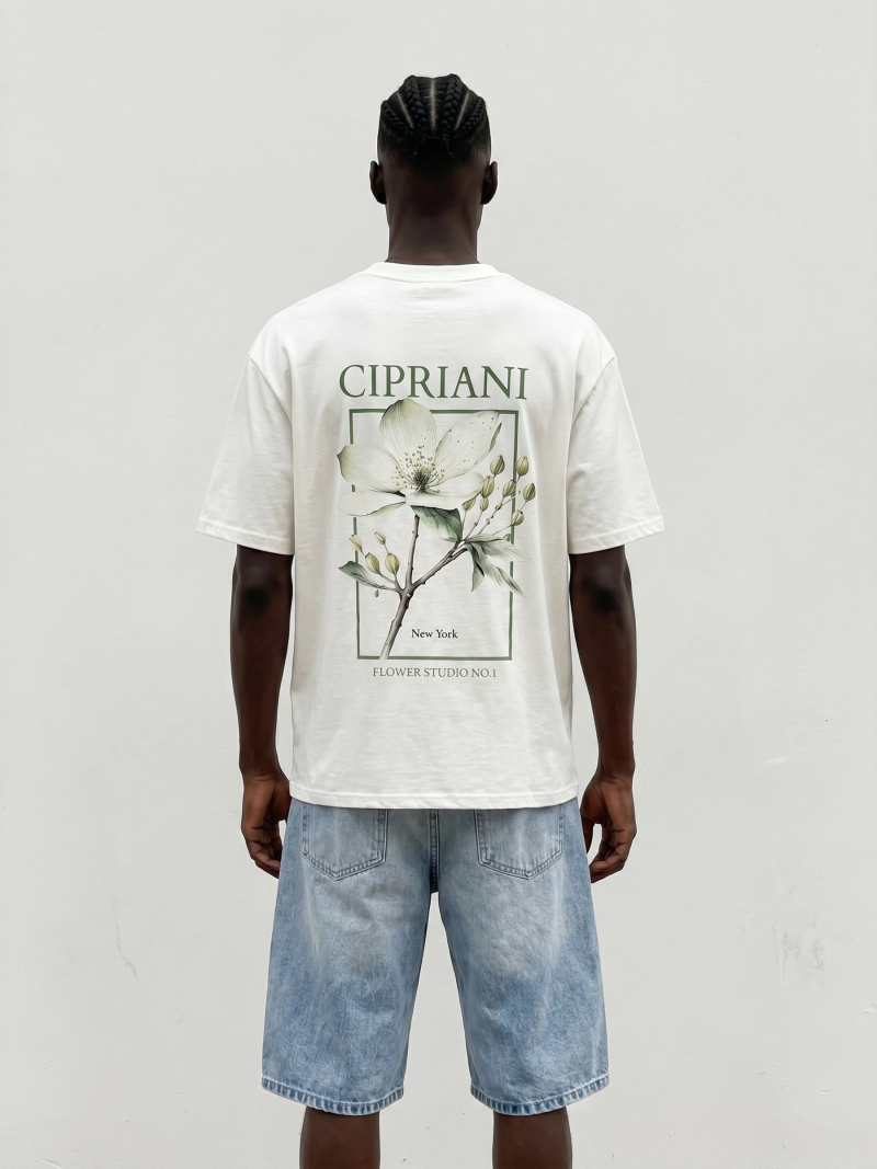 T-shirt Adrianno - Blanc T-shirt Adrianno - Blanc