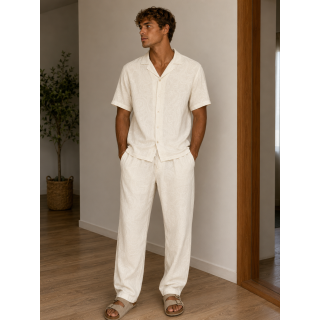 Chemise à manches courtes Cédric - Blanc