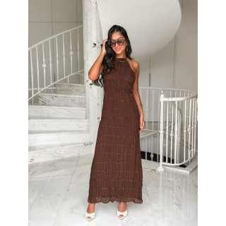 Robe longue Katell - Chocolat