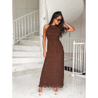 Robe longue Katell - Chocolat
