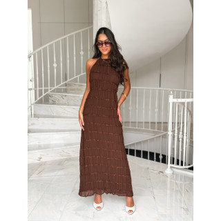 Robe longue Katell - Chocolat
