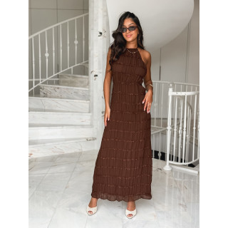 Robe longue Katell - Chocolat