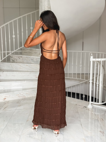 Robe longue Katell - Chocolat