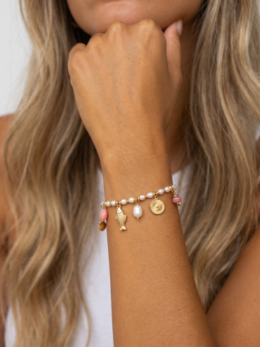 Bracelet Rejane - Doré/Nacré