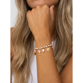 Bracelet Rejane - Doré/Nacré