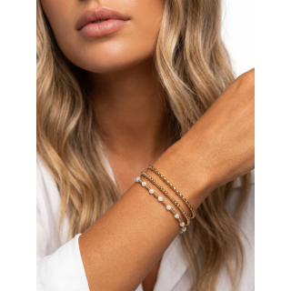 Bracelet Loredanie - Doré/Blanc