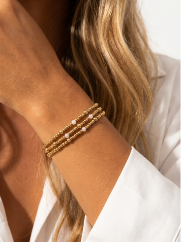 Bracelet Lyana - Doré/Blanc