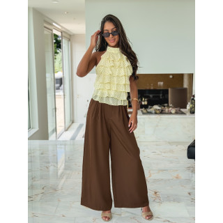 Blouse à pois Tonia - Jaune