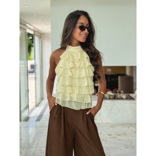 Blouse à pois Tonia - Jaune