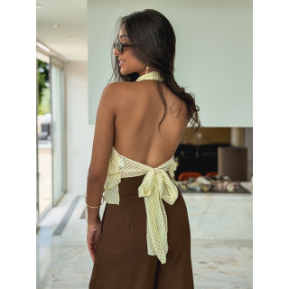 Blouse à pois Tonia - Jaune