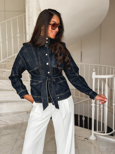 Veste en jeans Marzia - Bleu foncé