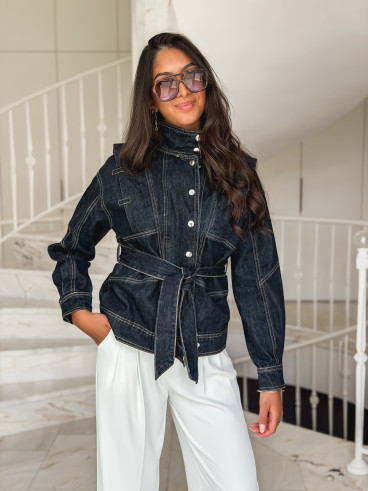 Veste en jeans Marzia - Bleu foncé
