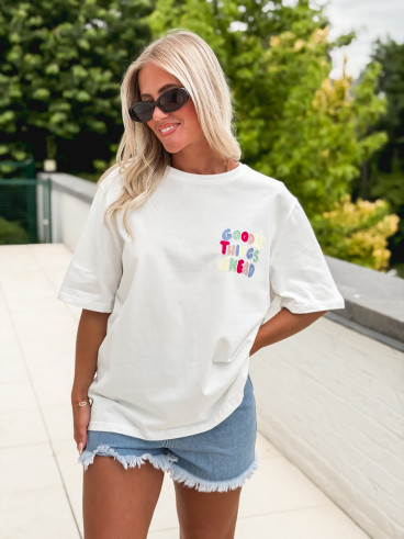 T-shirt "Good things" - Blanc