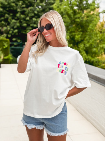T-shirt "Good things" - Blanc