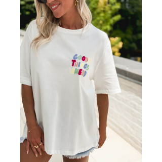 T-shirt "Good things" - Blanc