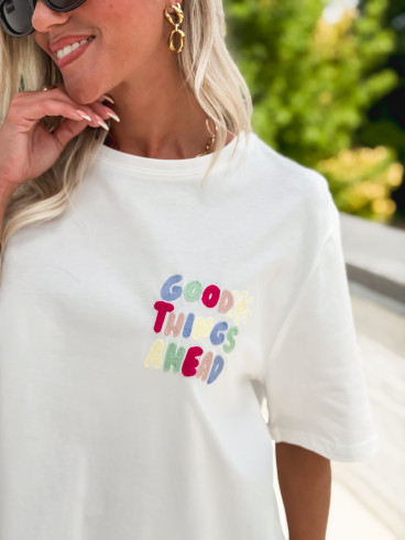 T-shirt "Good things" - Blanc