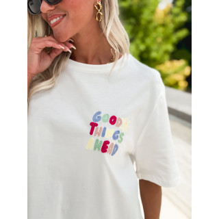 T-shirt "Good things" - Blanc