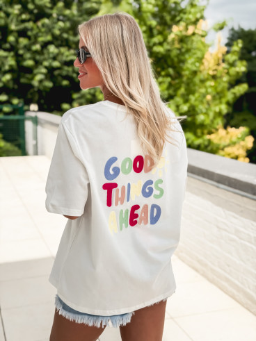 T-shirt "Good things" - Blanc