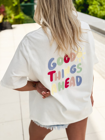 T-shirt "Good things" - Blanc