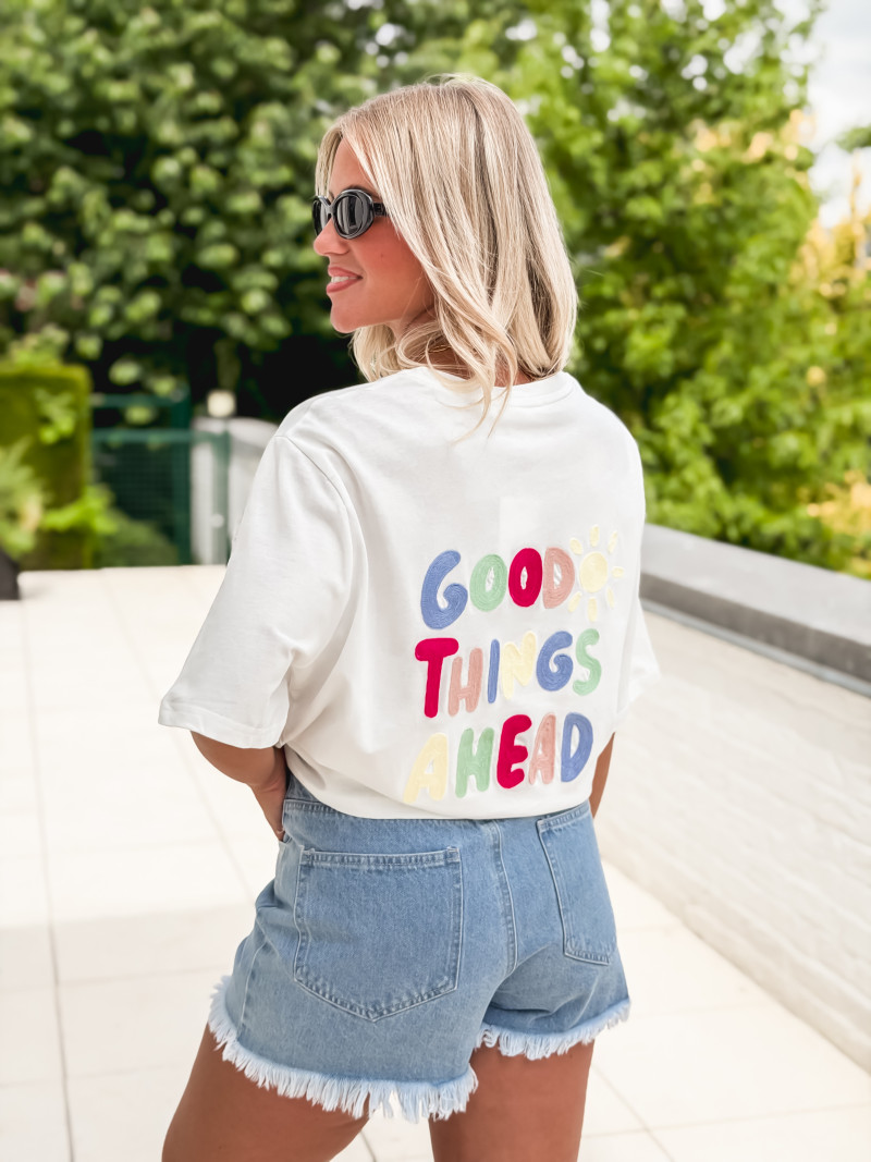 T-shirt "Good things" - Blanc