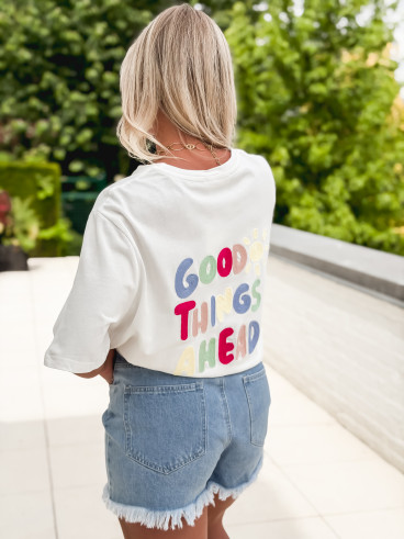 T-shirt "Good things" - Blanc