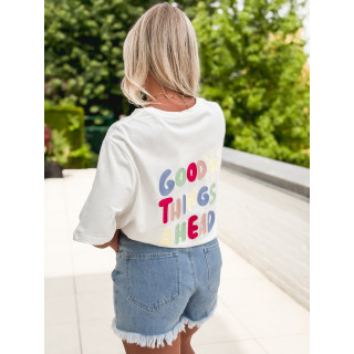 T-shirt "Good things" - Blanc
