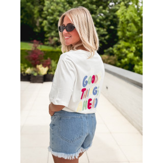 T-shirt "Good things" - Blanc