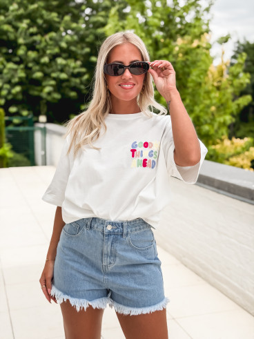 T-shirt "Good things" - Blanc