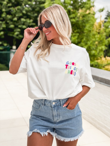 T-shirt "Good things" - Blanc