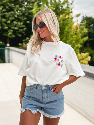 T-shirt "Good things" - Blanc
