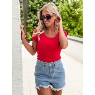 t-shirt Lomane - Rouge