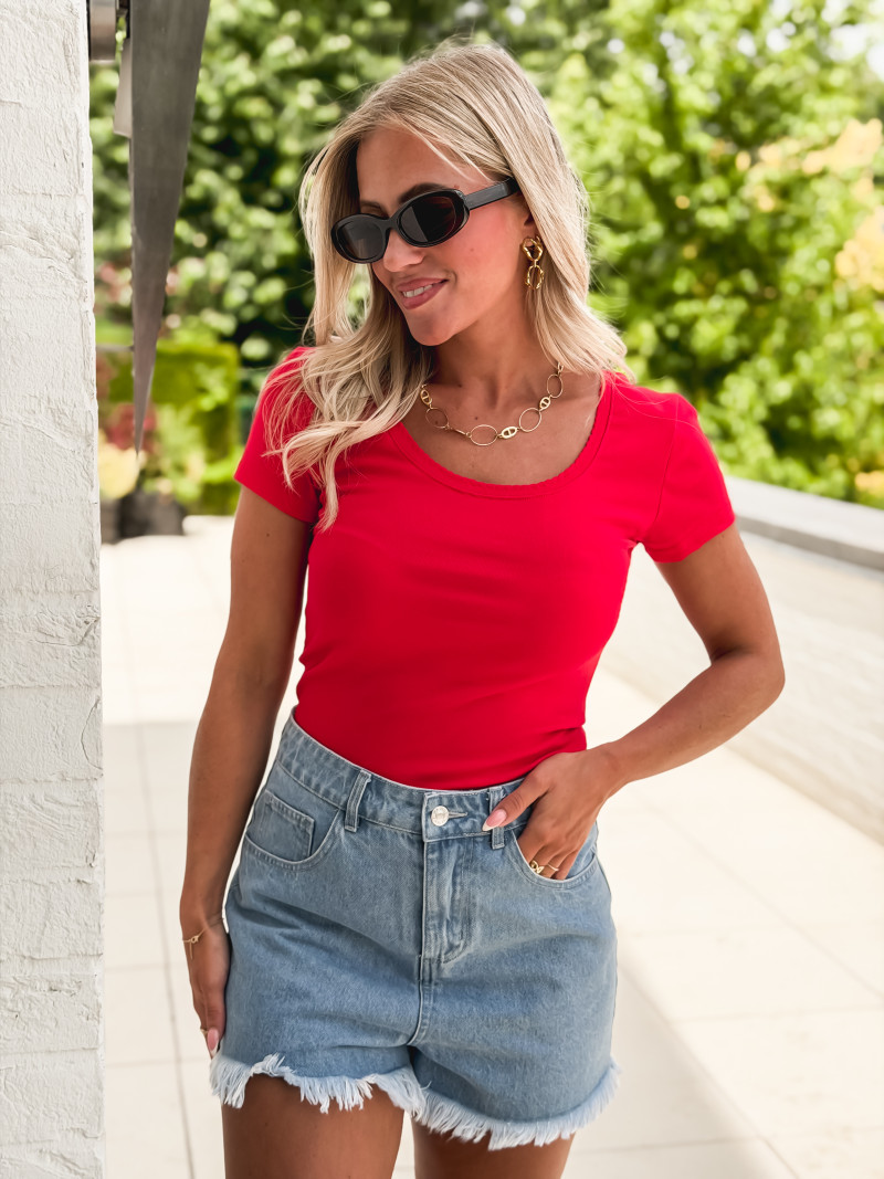 t-shirt Lomane - Rouge