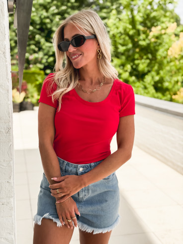 t-shirt Lomane - Rouge