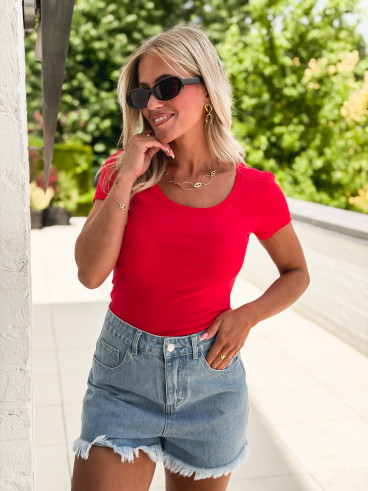 t-shirt Lomane - Rouge