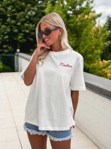 T-shirt "Freedom" - Blanc T-shirt "Freedom" - Blanc