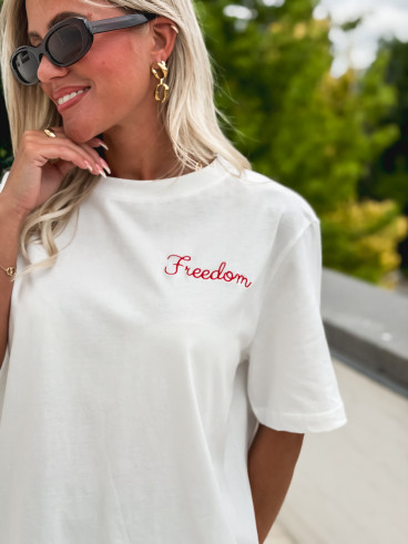 T-shirt "Freedom" - Blanc T-shirt "Freedom" - Blanc