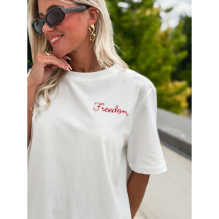 T-shirt "Freedom" - Blanc