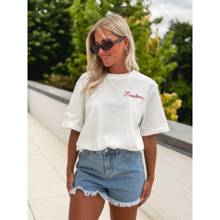 T-shirt "Freedom" - Blanc