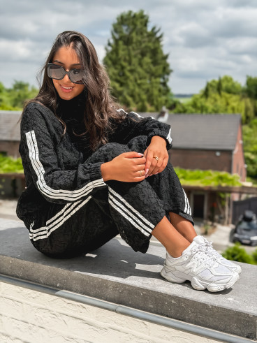 Ensemble en dentelle Octavie - Noir