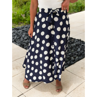Jupe à pois Loreila - Bleu marine