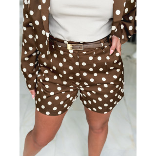 Short à pois Candie - Chocolat