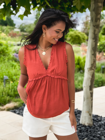 Blouse sans manches Davilla - Terracotta
