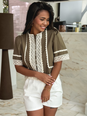 Blouse Gwen - Kaki Blouse Gwen - Kaki