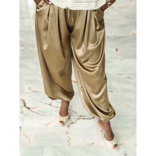 Pantalon satiné Nysa - Taupe
