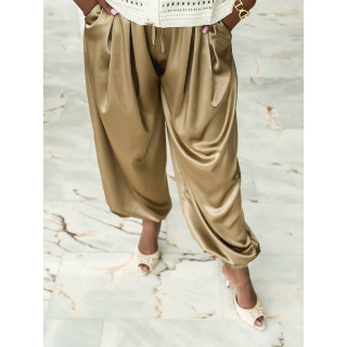 Pantalon satiné Nysa - Taupe